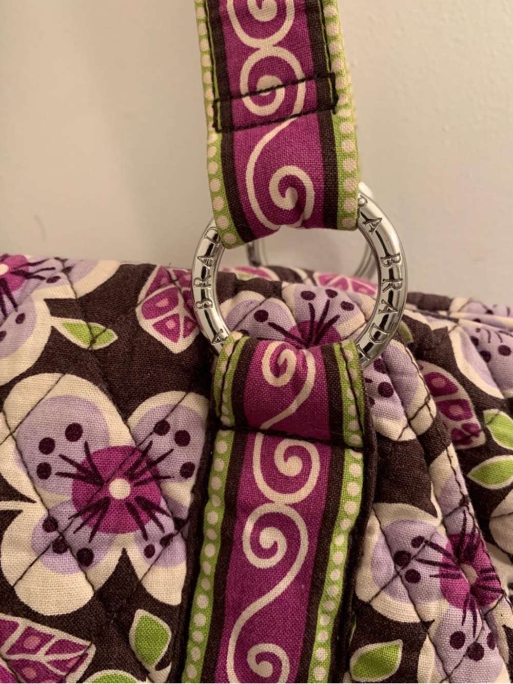 Vera Bradley Purple Floral Quilted Shoulder Bag - Picture 9 of 16